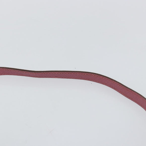 Salvatore Ferragamo Gancini Shoulder Pouch Leather Pink Silver Auth bs29685