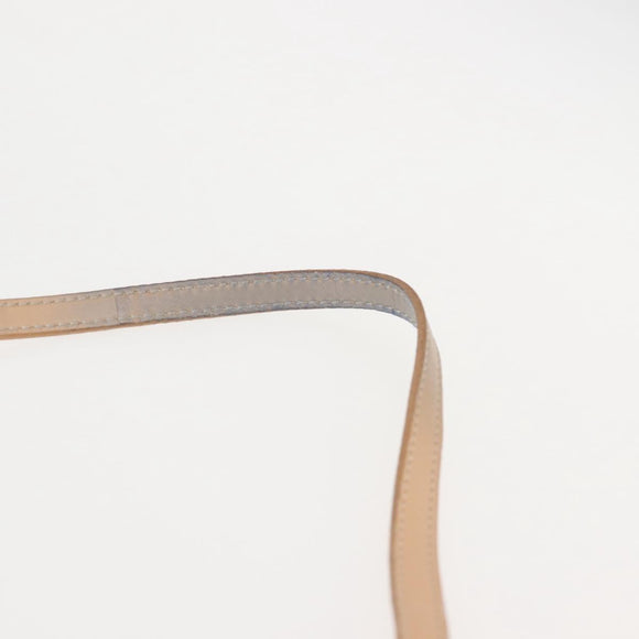 CELINE Shoulder Bag Suede Leather 2way Beige Gold Auth bs29686