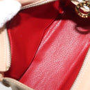 CELINE Shoulder Bag Suede Leather 2way Beige Gold Auth bs29686-11