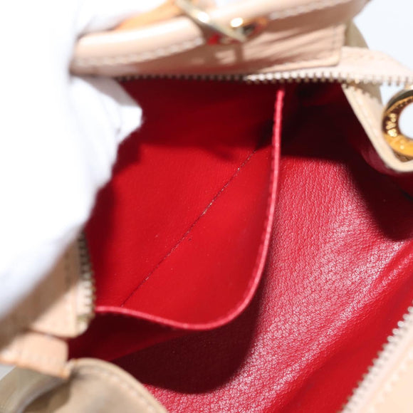 CELINE Shoulder Bag Suede Leather 2way Beige Gold Auth bs29686