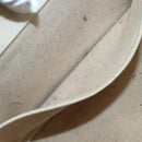 HERMES Kabak Elan PM Shoulder Bag Canvas Leather Beige Brown Silver Auth bs29688-21