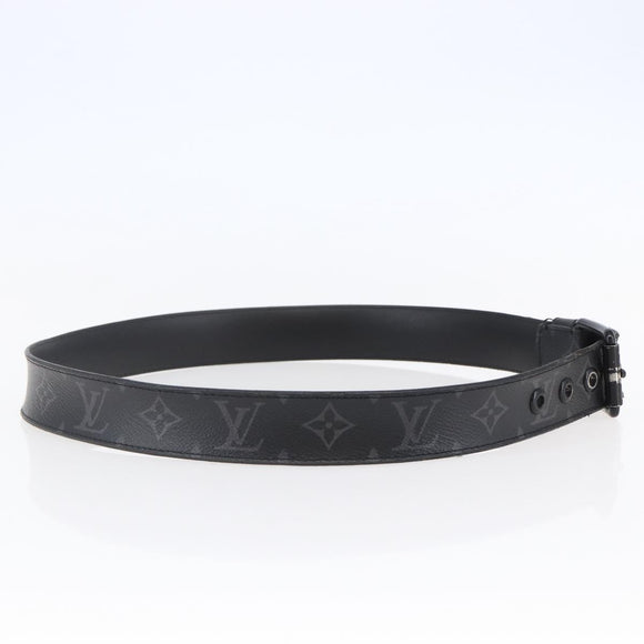 LOUIS VUITTON Monogram Eclipse Ceinture Voyager Belt LV Auth bs29690