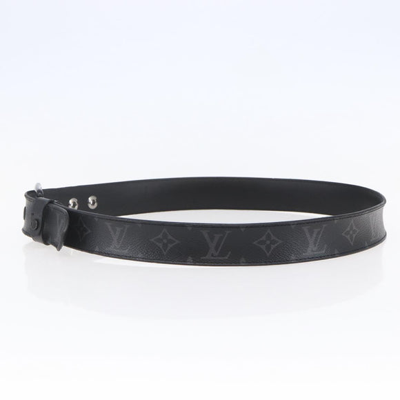 LOUIS VUITTON Monogram Eclipse Ceinture Voyager Belt LV Auth bs29690