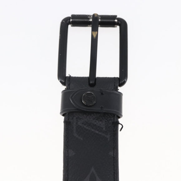 LOUIS VUITTON Monogram Eclipse Ceinture Voyager Belt LV Auth bs29690