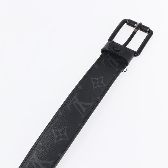 LOUIS VUITTON Monogram Eclipse Ceinture Voyager Belt LV Auth bs29690