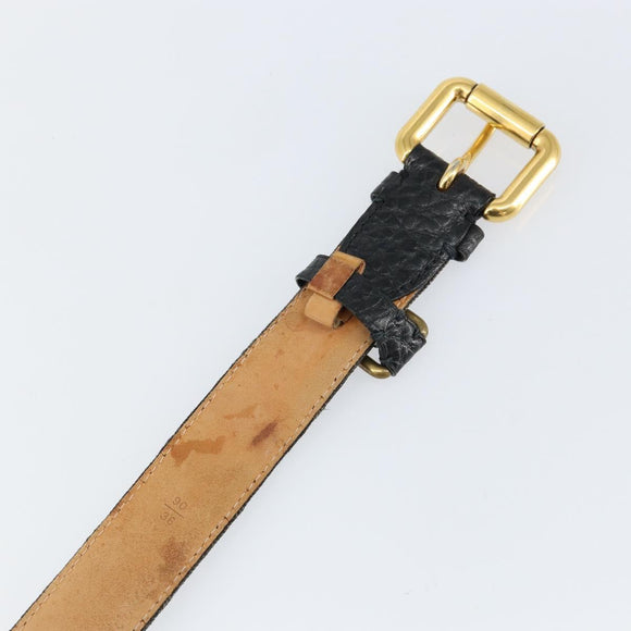 LOUIS VUITTON Monogram Denim Ceinture Belt 41.3"" Black M6972W LV Auth bs29692