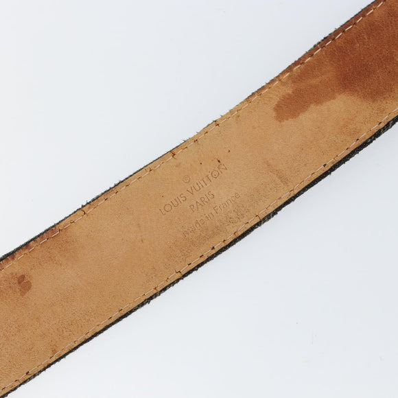 LOUIS VUITTON Monogram Denim Ceinture Belt 41.3"" Black M6972W LV Auth bs29692