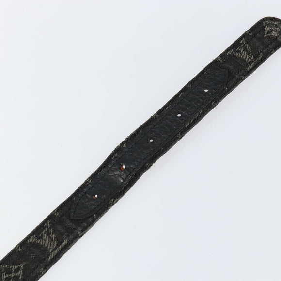 LOUIS VUITTON Monogram Denim Ceinture Belt 41.3"" Black M6972W LV Auth bs29692