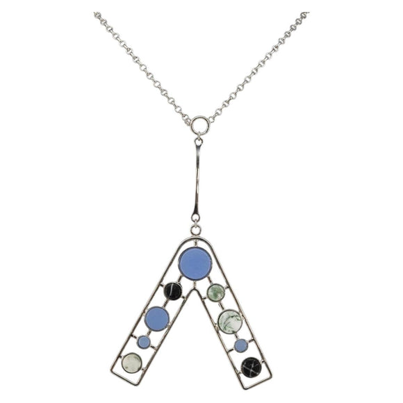 Christian Dior Necklace metal Silver Auth bs29694