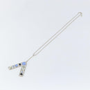 Christian Dior Necklace metal Silver Auth bs29694-2