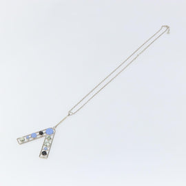 Christian Dior Necklace metal Silver Auth bs29694 - 0