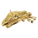 CHANEL Beret Brooch metal Gold Tone CC Auth bs29695-1