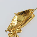 CHANEL Beret Brooch metal Gold Tone CC Auth bs29695-6