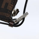FENDI Hand Pouch Zucca Canvas Black Brown Auth bs29696-12