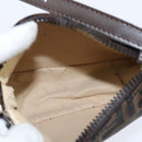 FENDI Hand Pouch Zucca Canvas Black Brown Auth bs29696-11