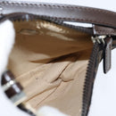 FENDI Hand Pouch Zucca Canvas Black Brown Auth bs29696-18