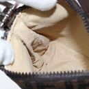 FENDI Hand Pouch Zucca Canvas Black Brown Auth bs29696-19