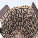 FENDI Zucchino Canvas Pouch Beige Silver Auth bs29698-18