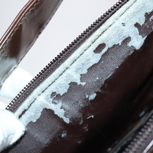 GUCCI Shoulder Bag Nylon Enamel Leather 5Set Black Brown khaki Auth bs29701