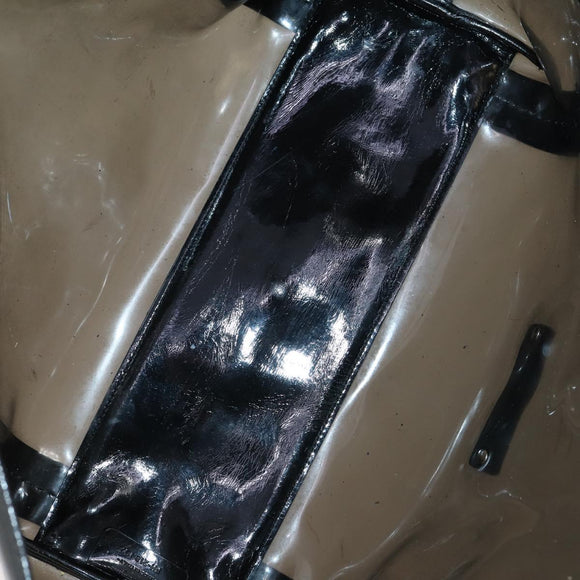 Salvatore Ferragamo Bag Enamel Canvas Leather 7Set Black Brown Auth bs29709