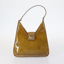 Salvatore Ferragamo Bag Enamel Canvas Leather 7Set Black Brown Auth bs29709-12