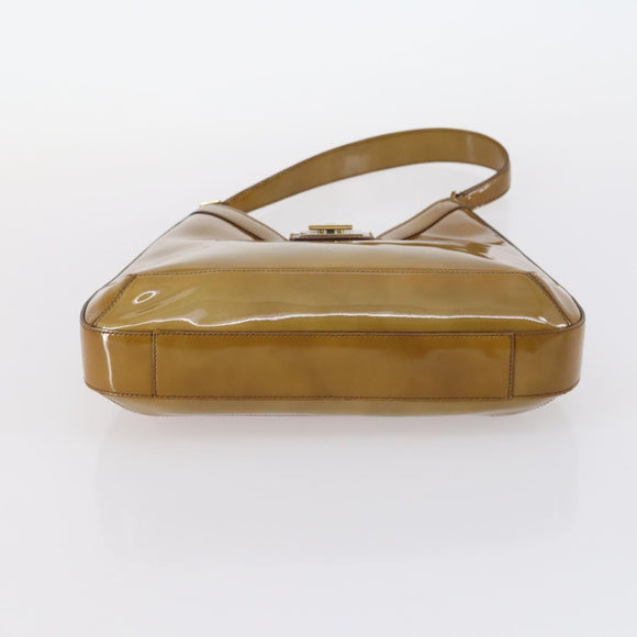 Salvatore Ferragamo Bag Enamel Canvas Leather 7Set Black Brown Auth bs29709