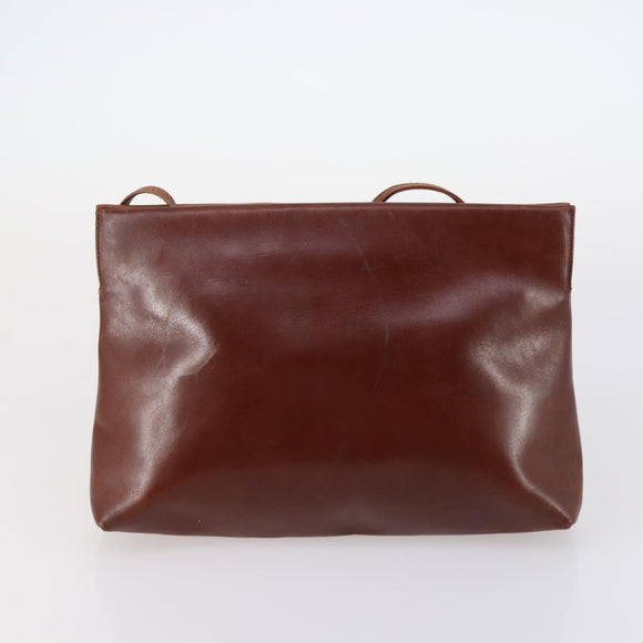 Salvatore Ferragamo Bag Enamel Canvas Leather 7Set Black Brown Auth bs29709