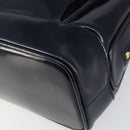 GUCCI Bamboo Shoulder Bag Patent leather Navy Gold 001 2113 1650 Auth bs29711-10