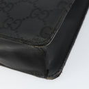 GUCCI GG Canvas Briefcase Nylon Black Silver 015 0235 Auth bs29713-16