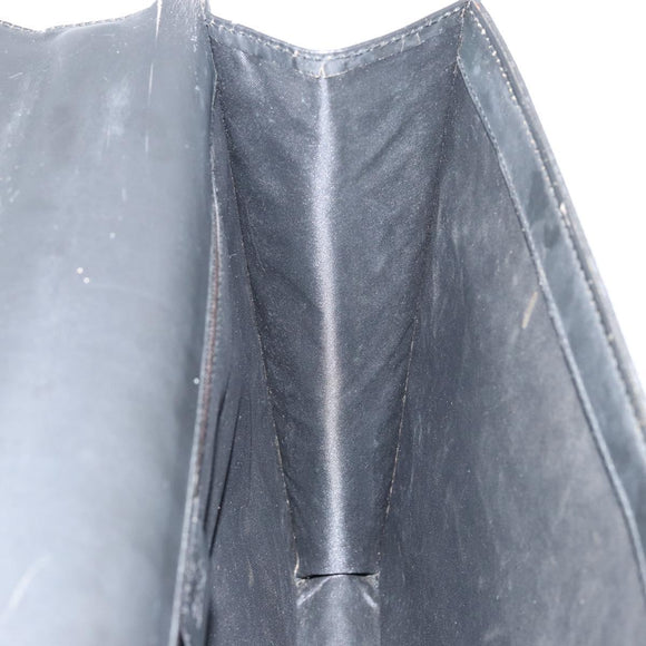 GUCCI GG Canvas Briefcase Nylon Black Silver 015 0235 Auth bs29713