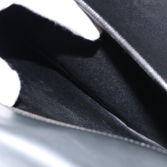 GUCCI GG Canvas Briefcase Nylon Black Silver 015 0235 Auth bs29713