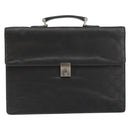 GUCCI GG Canvas Briefcase Nylon Black Silver 015 0235 Auth bs29713-13