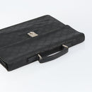 GUCCI GG Canvas Briefcase Nylon Black Silver 015 0235 Auth bs29713-6