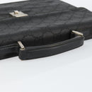 GUCCI GG Canvas Briefcase Nylon Black Silver 015 0235 Auth bs29713-7