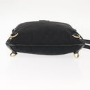 GUCCI GG Canvas Abbey Shoulder Bag Black Gold 131326 Auth bs29715-6