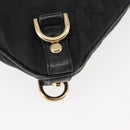 GUCCI GG Canvas Abbey Shoulder Bag Black Gold 131326 Auth bs29715-9