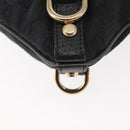 GUCCI GG Canvas Abbey Shoulder Bag Black Gold 131326 Auth bs29715-15