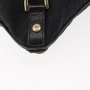 GUCCI GG Canvas Abbey Shoulder Bag Black Gold 131326 Auth bs29715-16