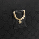 GUCCI GG Canvas Abbey Shoulder Bag Black Gold 131326 Auth bs29715-18