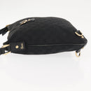 GUCCI GG Canvas Abbey Shoulder Bag Black Gold 131326 Auth bs29715-5