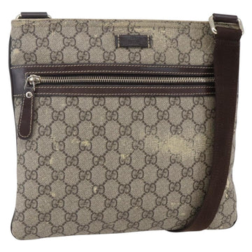 GUCCI GG Supreme Shoulder Bag PVC Beige Gold 295257 Auth bs29716