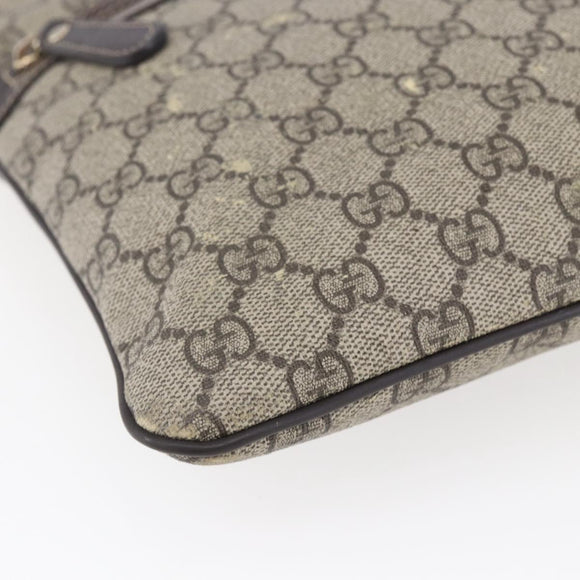 GUCCI GG Supreme Shoulder Bag PVC Beige Gold 295257 Auth bs29716