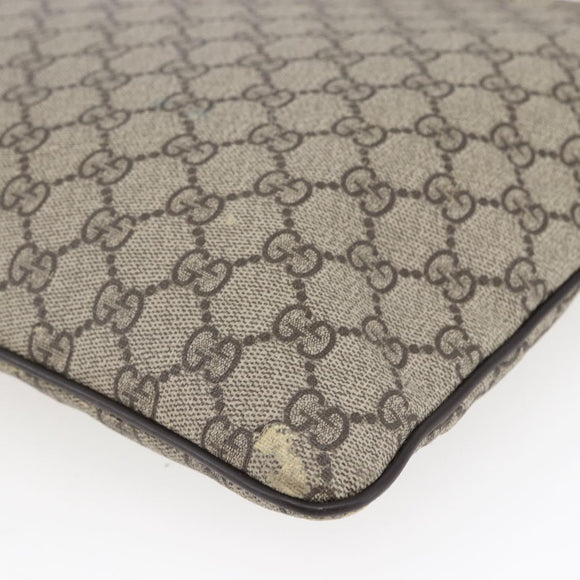 GUCCI GG Supreme Shoulder Bag PVC Beige Gold 295257 Auth bs29716