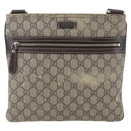 GUCCI GG Supreme Shoulder Bag PVC Beige Gold 295257 Auth bs29716 - 0