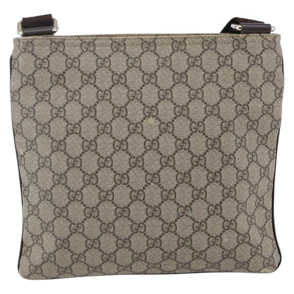 GUCCI GG Supreme Shoulder Bag PVC Beige Gold 295257 Auth bs29716