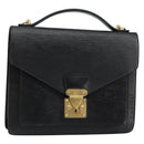 LOUIS VUITTON Epi Monceau 28 Hand Bag Black M52122 LV Auth bs29721-1