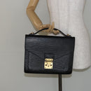 LOUIS VUITTON Epi Monceau 28 Hand Bag Black M52122 LV Auth bs29721-26