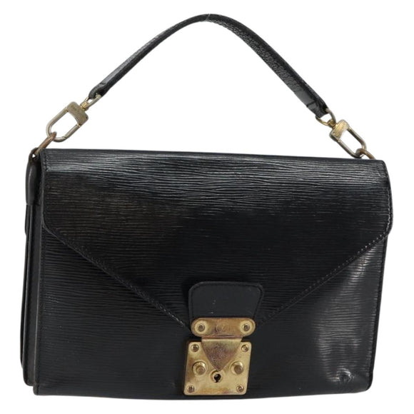 LOUIS VUITTON Epi Biface Clutch Bag Black M52322 LV Auth bs29726