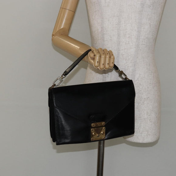 LOUIS VUITTON Epi Biface Clutch Bag Black M52322 LV Auth bs29726