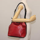 LOUIS VUITTON Epi Petit Noe Bag By Color Black Red M44172 LV Auth bs29727-22